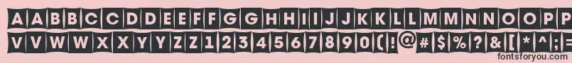 Fonte Avante8 – fontes pretas em um fundo rosa
