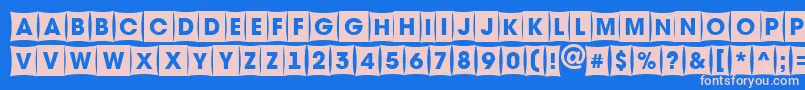 Avante8 Font – Pink Fonts on Blue Background