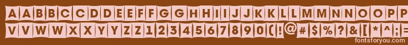 Avante8 Font – Pink Fonts on Brown Background