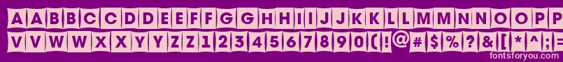Fonte Avante8 – fontes rosa em um fundo violeta