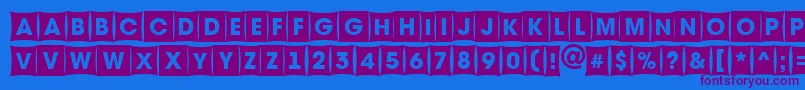 Шрифт Avante8 – фиолетовые шрифты на синем фоне