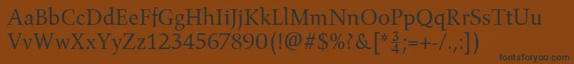Шрифт GilgameshBookPlain – чёрные шрифты на коричневом фоне
