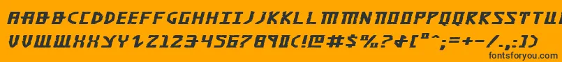 KhazadDumExpandedItalic Font – Black Fonts on Orange Background