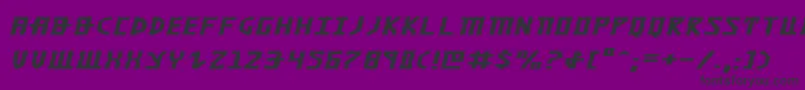 KhazadDumExpandedItalic Font – Black Fonts on Purple Background