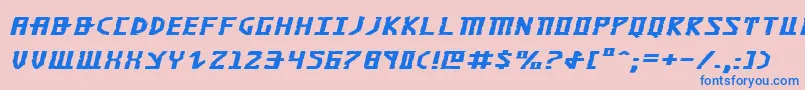KhazadDumExpandedItalic Font – Blue Fonts on Pink Background