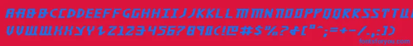 KhazadDumExpandedItalic Font – Blue Fonts on Red Background