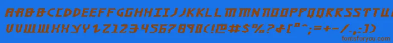 KhazadDumExpandedItalic Font – Brown Fonts on Blue Background
