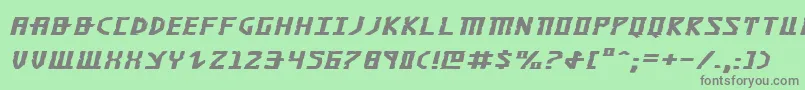 KhazadDumExpandedItalic Font – Gray Fonts on Green Background