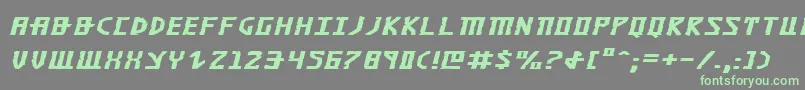 KhazadDumExpandedItalic Font – Green Fonts on Gray Background