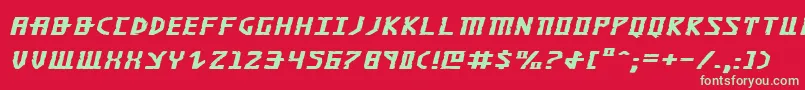 KhazadDumExpandedItalic Font – Green Fonts on Red Background