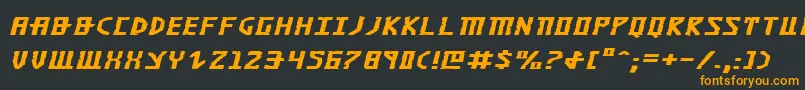 KhazadDumExpandedItalic Font – Orange Fonts on Black Background