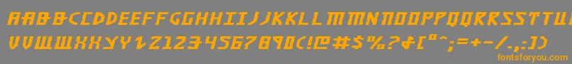 KhazadDumExpandedItalic Font – Orange Fonts on Gray Background