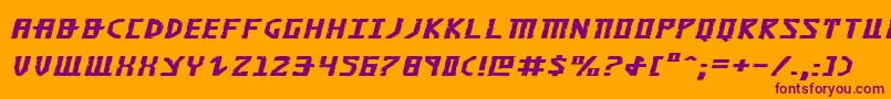 KhazadDumExpandedItalic Font – Purple Fonts on Orange Background