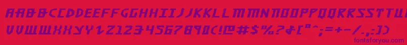 KhazadDumExpandedItalic Font – Purple Fonts on Red Background