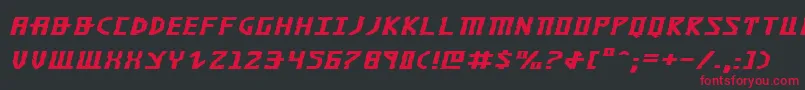 フォントKhazadDumExpandedItalic – 黒い背景に赤い文字