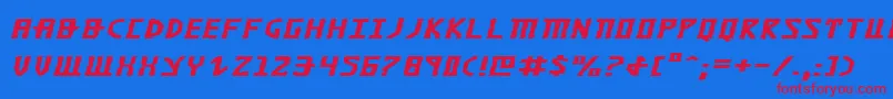 KhazadDumExpandedItalic Font – Red Fonts on Blue Background