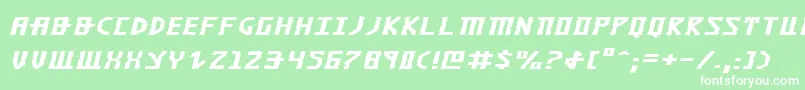 KhazadDumExpandedItalic Font – White Fonts on Green Background
