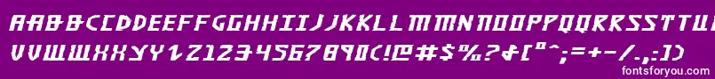 KhazadDumExpandedItalic Font – White Fonts on Purple Background