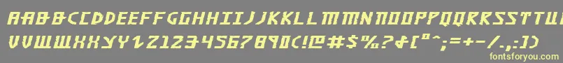 KhazadDumExpandedItalic Font – Yellow Fonts on Gray Background