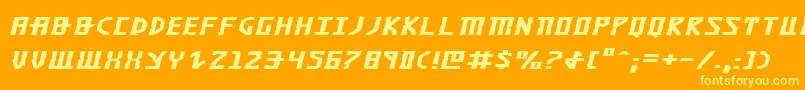 KhazadDumExpandedItalic Font – Yellow Fonts on Orange Background
