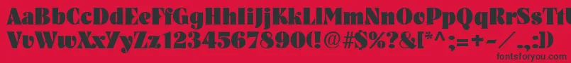 PickwickRegular-Schriftart – Schwarze Schriften auf rotem Hintergrund