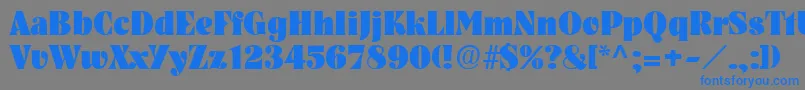 PickwickRegular Font – Blue Fonts on Gray Background