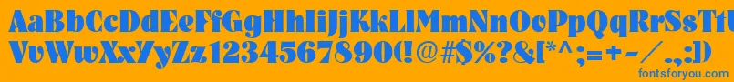 PickwickRegular Font – Blue Fonts on Orange Background