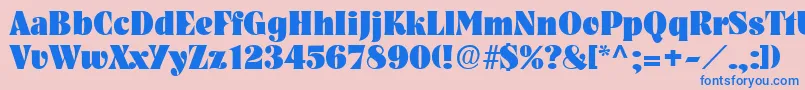 fuente PickwickRegular – Fuentes Azules Sobre Fondo Rosa