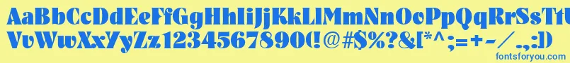 PickwickRegular Font – Blue Fonts on Yellow Background