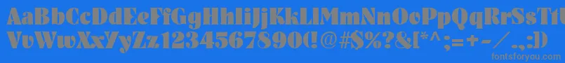 fuente PickwickRegular – Fuentes Grises Sobre Fondo Azul