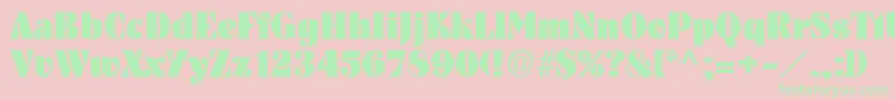 PickwickRegular Font – Green Fonts on Pink Background