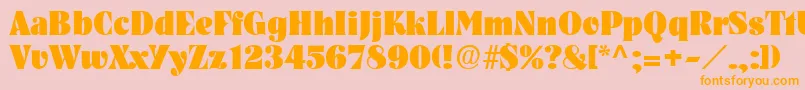 PickwickRegular Font – Orange Fonts on Pink Background