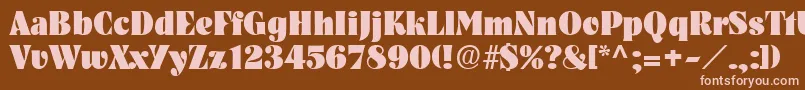 PickwickRegular Font – Pink Fonts on Brown Background