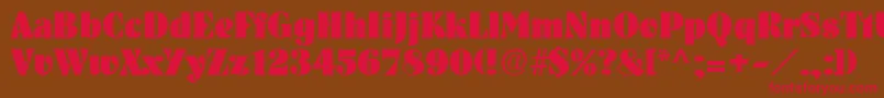 PickwickRegular Font – Red Fonts on Brown Background