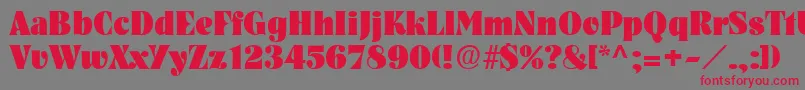 PickwickRegular Font – Red Fonts on Gray Background