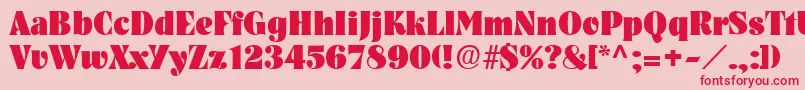 PickwickRegular Font – Red Fonts on Pink Background