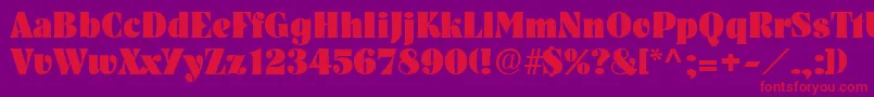 PickwickRegular Font – Red Fonts on Purple Background