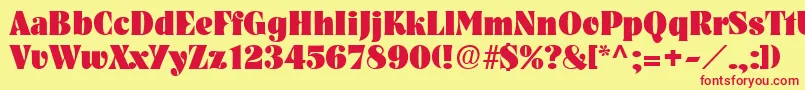 PickwickRegular Font – Red Fonts on Yellow Background