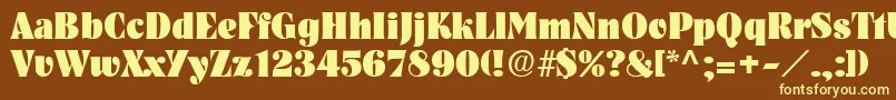 PickwickRegular Font – Yellow Fonts on Brown Background