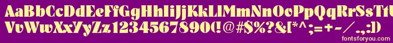 PickwickRegular Font – Yellow Fonts on Purple Background