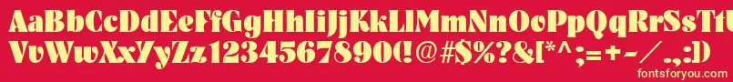 PickwickRegular Font – Yellow Fonts on Red Background