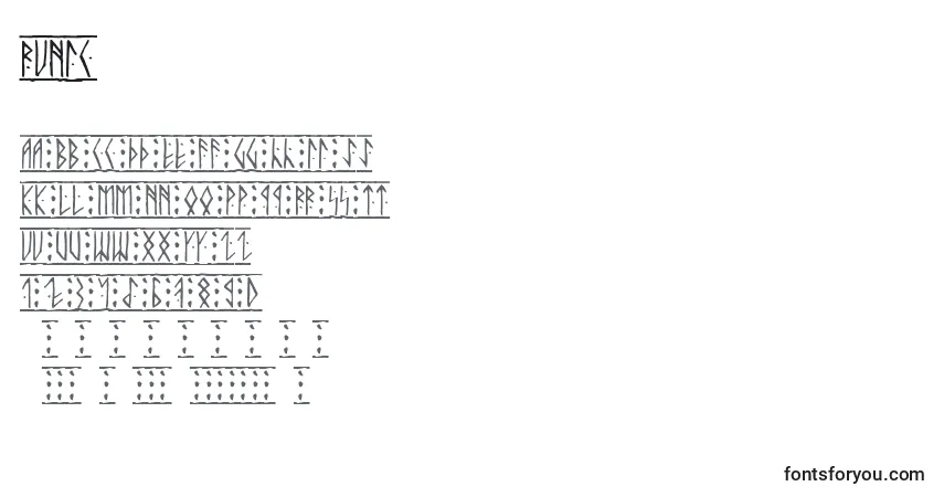 Шрифт Runic – алфавит, цифры, специальные символы
