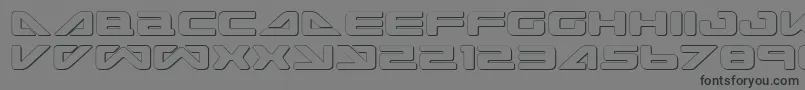 Шрифт SeaDog2001Shadow – чёрные шрифты на сером фоне