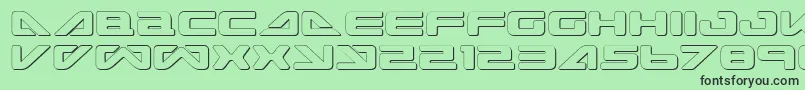SeaDog2001Shadow Font – Black Fonts on Green Background