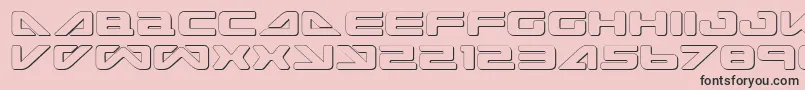 SeaDog2001Shadow Font – Black Fonts on Pink Background