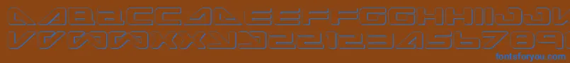 SeaDog2001Shadow Font – Blue Fonts on Brown Background