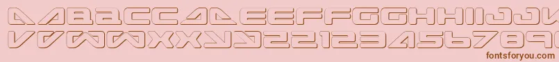 SeaDog2001Shadow Font – Brown Fonts on Pink Background