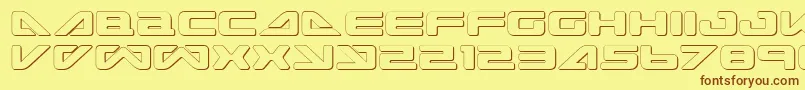 SeaDog2001Shadow Font – Brown Fonts on Yellow Background