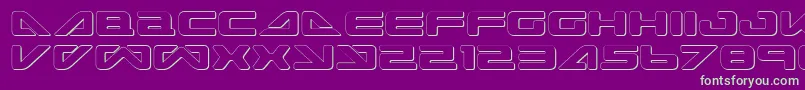 SeaDog2001Shadow Font – Green Fonts on Purple Background