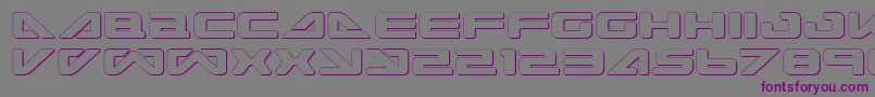 SeaDog2001Shadow Font – Purple Fonts on Gray Background